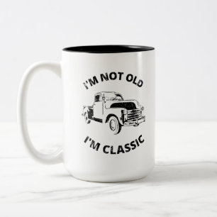 Ich bin nicht alt, ich bin klassisch Kaffeetass Zweifarbige Tasse