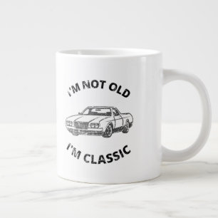 Ich bin nicht alt, ich bin klassisch Kaffeetasse Jumbo-Tasse