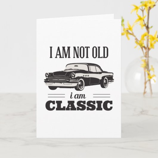 Ich bin nicht alt, ich bin klassisch karte (Gelbe Blume)