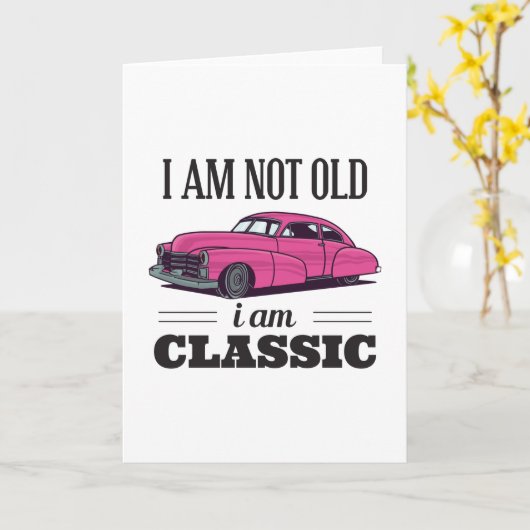 Ich bin nicht alt, ich bin klassisch karte (Gelbe Blume)