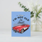 Ich bin nicht alt, ich bin klassisch! Korvette 196 Postkarte (Stehend Vorderseite)