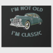 Ich bin nicht alt, ich bin klassisch lustig Auto G Geschenkpapier (Flach)