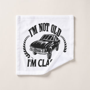 Ich bin nicht alt, ich bin klassisch lustiges Auto Waschlappen