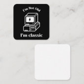 Ich bin nicht alt - ich bin klassisch quadratische visitenkarte (Vorne/Hinten)
