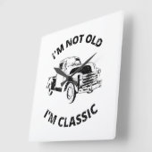 Ich bin nicht alt, ich bin klassisch quadratische wanduhr (Winkel)