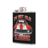 Ich bin nicht alt, ich bin klassisch - Retro Red M Flachmann (Links)