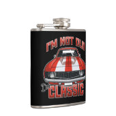 Ich bin nicht alt, ich bin klassisch - Retro Red M Flachmann (Rechts)