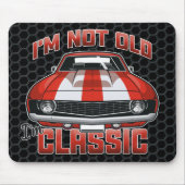 Ich bin nicht alt, ich bin klassisch - Retro Red M Mousepad (Vorne)