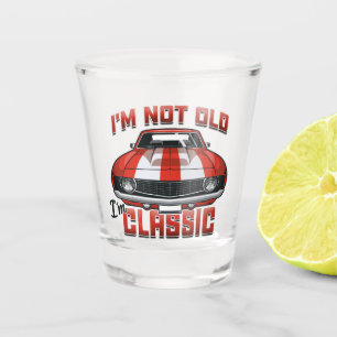Ich bin nicht alt, ich bin klassisch - Retro Red M Schnapsglas