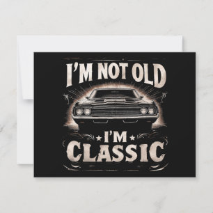 Ich bin nicht alt, ich bin klassisch Retro Vintage Feiertagskarte