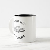 Ich bin nicht alt, ich bin klassisch zweifarbige tasse (Vorderseite Links)