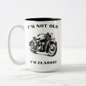 Ich bin nicht alt, ich bin klassisch zweifarbige tasse (Links)