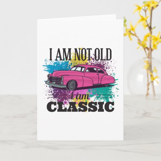 Ich bin nicht alt, ich bin klassische grungy Farbe Karte (Gelbe Blume)