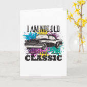 Ich bin nicht alt, ich bin klassische grungy Farbe Karte (Gelbe Blume)