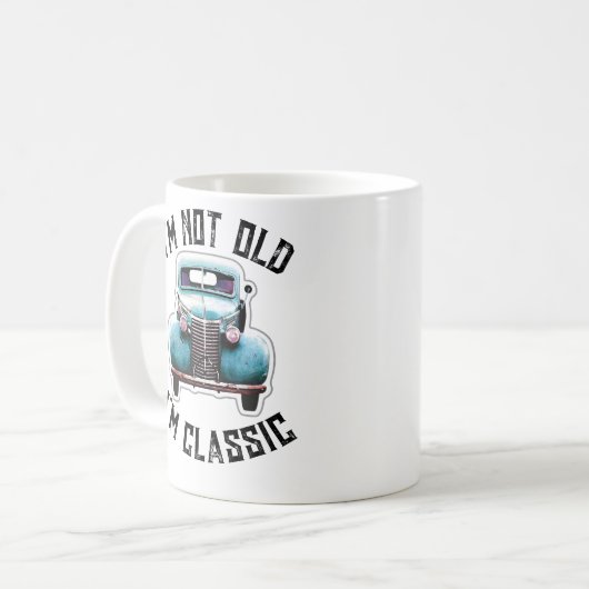 Ich bin nicht alt, ich bin klassischer Autos-Grafi Kaffeetasse (Vorderseite Links)