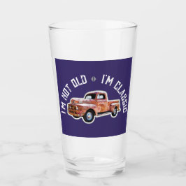 Ich bin nicht alt, ich bin klassischer LKW-Grafik Glas