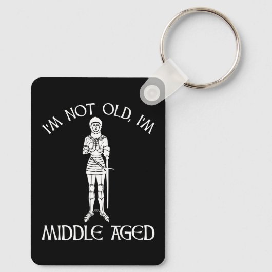 Ich bin nicht alt - ich bin mittelalt schlüsselanhänger (Rückseite)