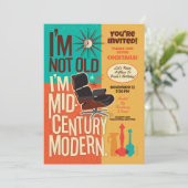 Ich bin nicht alt, ich bin Mittelalter Moderne Par Einladung (Stehend Vorderseite)