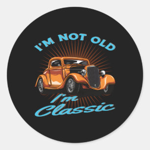 Ich bin nicht alt, ich bin Muscle Car für ältere G Runder Aufkleber