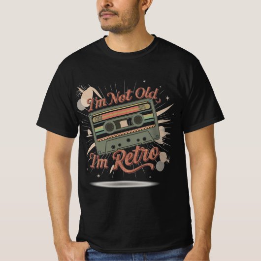 "Ich bin nicht alt ich bin Retro" | Funny Grandpa T-Shirt (Vorderseite)