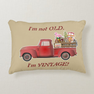Ich bin nicht alt. Ich bin Vintage! Little Red Tru Dekokissen