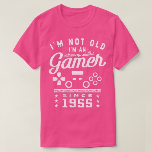 Ich bin nicht alt im a Geschickte 1955VideogameGam T-Shirt (Design vorne)