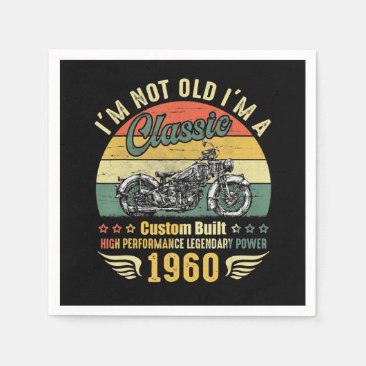 Ich bin nicht alt im Motorrad lustige Kunstgeschen Serviette (Vorderseite)