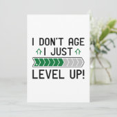 Ich bin nicht älter als nur Level Up Dankeskarte (Stehend Vorderseite)