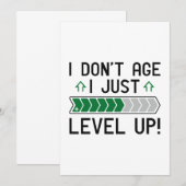Ich bin nicht älter als nur Level Up Dankeskarte (Vorne/Hinten)