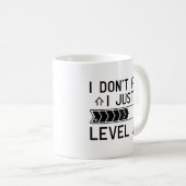 Ich bin nicht älter als nur Level Up Kaffeetasse (VorderseiteRechts)