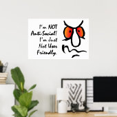 Ich bin nicht antisozial (2) poster (Heimbüro)