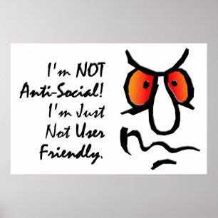 Ich bin nicht antisozial (2) poster