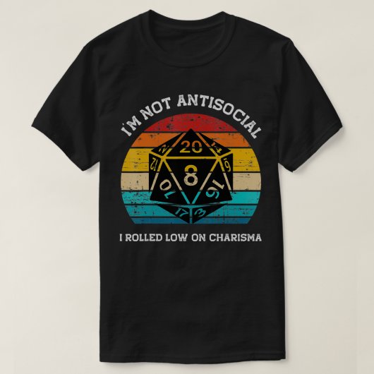 Ich bin nicht antisozial Ich bin auf Charisma Vint T-Shirt (Design vorne)