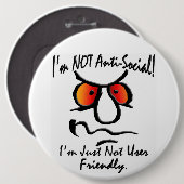 Ich bin nicht antisoziales (1) button (Vorne & Hinten)