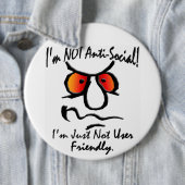 Ich bin nicht antisoziales (1) button (Beispiel)
