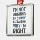 Ich bin nicht argumentierend ich erkläre ornament aus metall (Links)