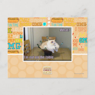 Ich bin nicht auf dem Tisch Postkarte