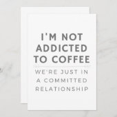 Ich bin nicht auf Kaffee verzichtet Einladung (Vorne/Hinten)