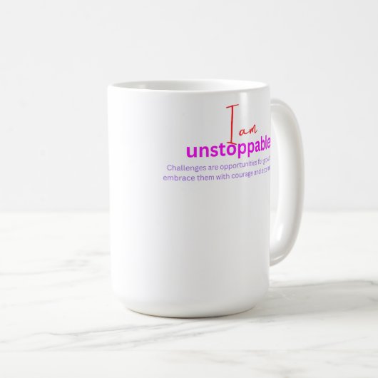 Ich bin nicht aufzuhalten kaffeetasse (VorderseiteRechts)