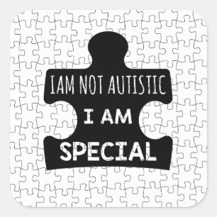 Ich bin nicht autistisch, ich bin besonders quadratischer aufkleber