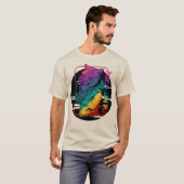 Ich bin nicht Beängstigend - farbenfroher Wolf Gra T-Shirt (Vorne ganz)