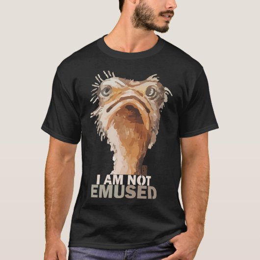 Ich bin nicht begeistert von Emu Bird Animal Spaß T-Shirt (Vorderseite)