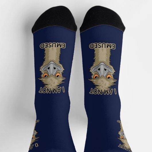 Ich bin nicht begeistert von lustigen Emu Pun Sock Socken (Oben)