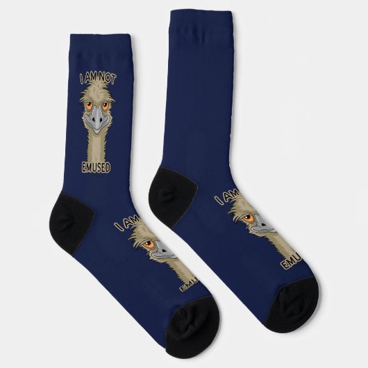 Ich bin nicht begeistert von lustigen Emu Pun Sock Socken (Rechts)