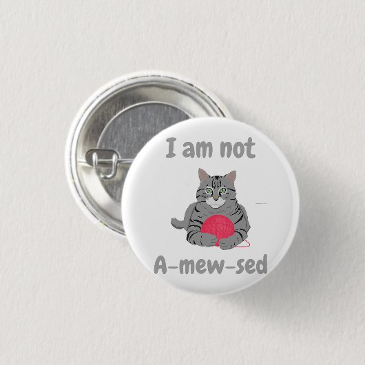 Ich bin nicht beschämt. Funny Cat chontee Button (Vorne & Hinten)
