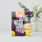 Ich bin nicht besessen von der Crochet-Postkarte Postkarte (Stehend Vorderseite)