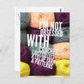 Ich bin nicht besessen von der Crochet-Postkarte Postkarte (Vorne/Hinten)