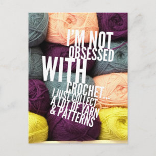 Ich bin nicht besessen von der Crochet-Postkarte Postkarte