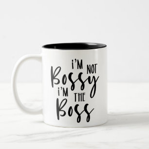Ich bin nicht Bossy Ich bin der Boss // Girl Power Zweifarbige Tasse