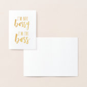 Ich bin nicht Bossy, ich bin der Boss | Gold Folienkarte (Anzeige)